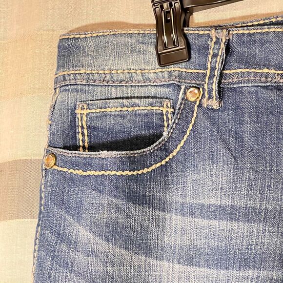Nine West Vintage collection denim jeans embroidered back pockets size 14 - Picture 5 of 9